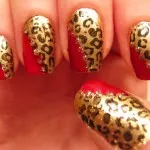 Leopard manikűr, manikűr leopárd fotó