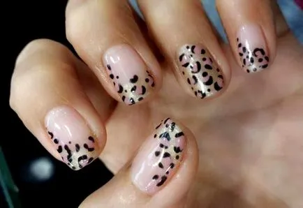 Leopard manikűr, manikűr leopárd fotó