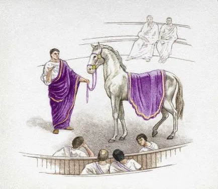 Ló-szenátor elemzi Incitatus - helyszínen a lovak