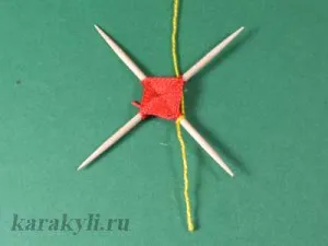 Mandala A szálat a kezében, irkál
