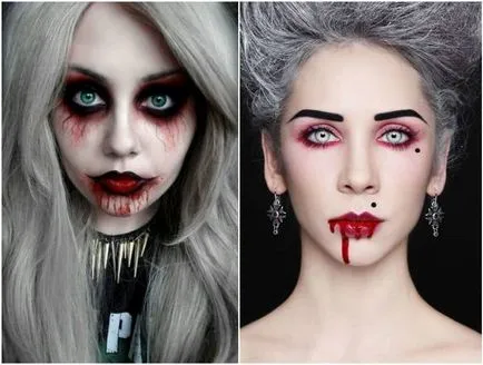 Vampire smink Halloween gyűjtemény szokatlan képek a lányok