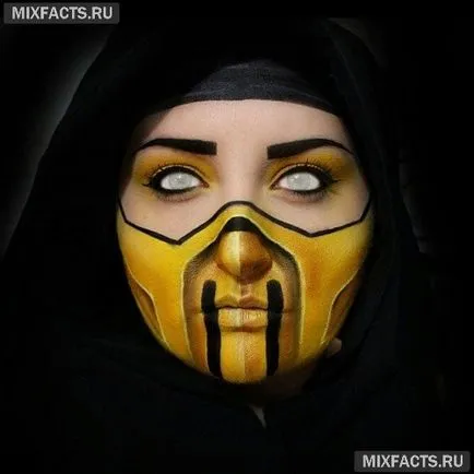 Smink Halloween kezüket (fotó) (make-up Halloween) Smink Halloween kezüket (fotó)