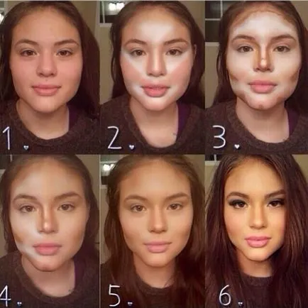 Smink egy teljes arc - fénykép és videó make-up a dundi lányok - make-up otthon