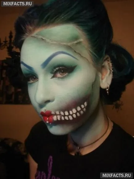 Smink Halloween kezüket (fotó) (egy akvarell) Smink Halloween kezüket (fotó)