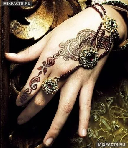 Mehendi szimbólumok jelentését és képek (fotók)
