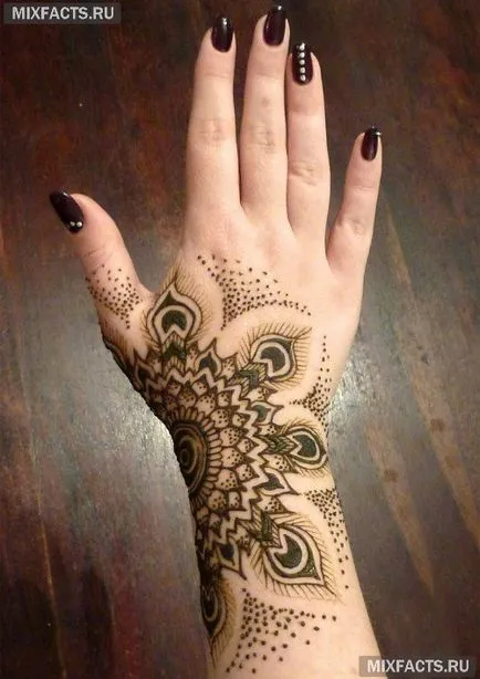 Mehendi szimbólumok jelentését és képek (fotók)