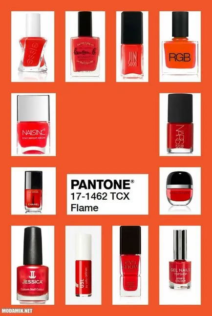 Divatos színek körömlakk 2017 fotót pantone paletta