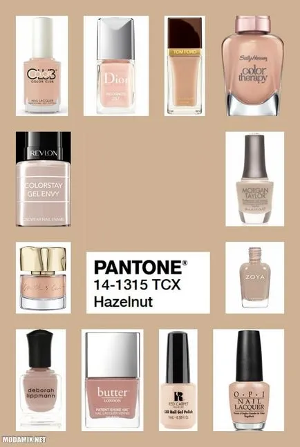 Divatos színek körömlakk 2017 fotót pantone paletta