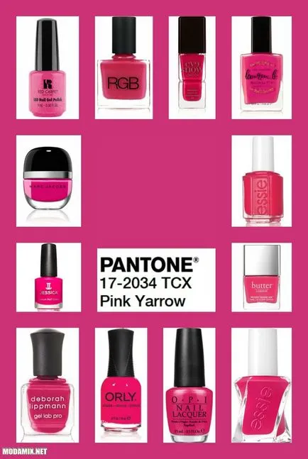 Divatos színek körömlakk 2017 fotót pantone paletta