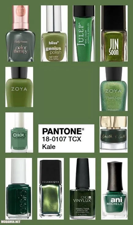 Divatos színek körömlakk 2017 fotót pantone paletta