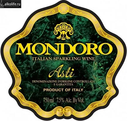 Mondoro Asti (Asti mondoro) pezsgők vagy pezsgőt