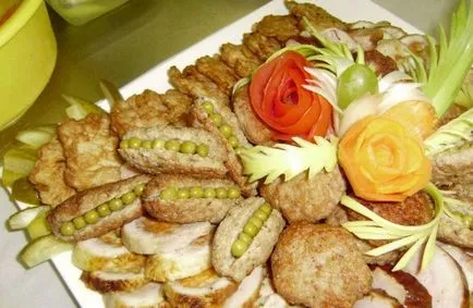 Húsételek - mit és hogyan kell díszíteni őket szolgáló lehetőségeket, fotók
