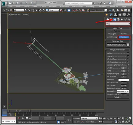 Beállítása a fény 3d max vray