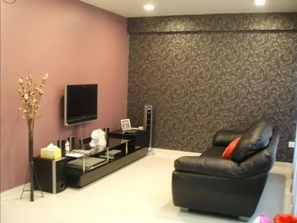 Tapéta a terem - teszik ki az elme (vizuálisan bővíteni a teret) Tapéta a terem - teszik ki az elme