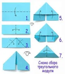 Origami háromszög modulok a rendszer a papír kezdőknek és video tutorials (háromszög) Origami háromszög modulok a rendszer a papír a kezdők és a video tutorials