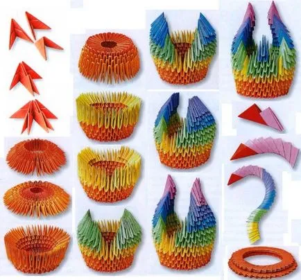 Origami háromszög modulok a rendszer a papír kezdőknek és video tutorials (háromszög) Origami háromszög modulok a rendszer a papír a kezdők és a video tutorials