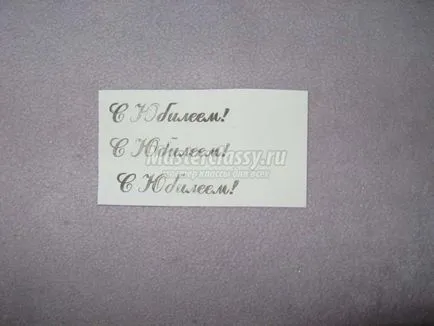 Card „évfordulóján” saját kezűleg