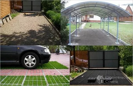 Parkolás a ház saját kezével -, hogyan lehet a parkolást fotó (kezével) Parkolás a ház saját kezével -, hogyan lehet egy parkoló Photo