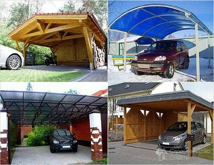 Parkolás a ház saját kezével -, hogyan lehet egy parkoló fotó (faház) Parkolás a ház saját kezével -, hogyan lehet egy parkoló Photo