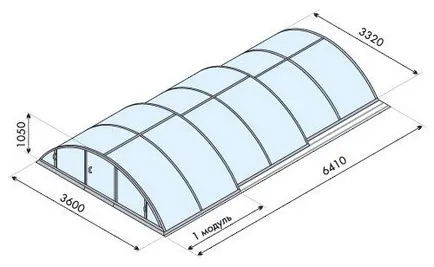 Csarnokok úszodákhoz a modern anyagok - a különböző formák és színek