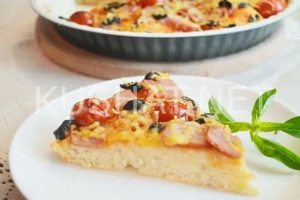 Pizza sonka, sajt és paradicsom