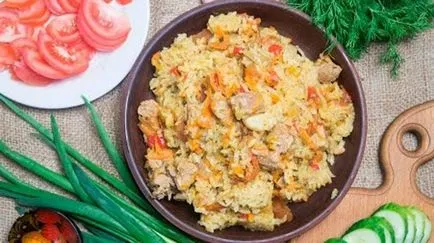 Pilaf csirkét a sütőbe