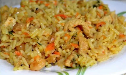 Pilaf csirkét a sütőbe