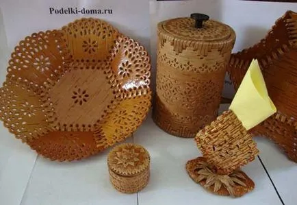 Kézműves készült nyírfakéreg (technika és mesterkurzusok), egy doboz ötletek és műhelyek