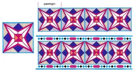 Épület egy geometriai dísz