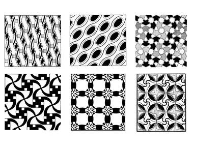 Épület egy geometriai dísz
