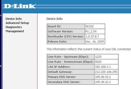 Irányított beállítás router d-link 2640u