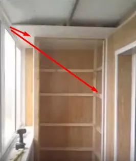 Cum de a face un dulap frumos la balcon (logie) cu ghidul mâini cu fotografii