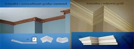 Cum să tăiați muluri plafon, portalul de construcție (plinte) Cum să tăiați muluri tavan, portal de construcție