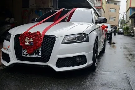Cum sa faci un decor pe masina de nunta cu mâinile (foto)