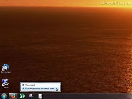 Cum pentru a reveni afișarea pictogramelor pe desktop și în bara de lansare rapidă (Windows 7)