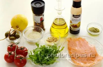 Somon Carpaccio - Fotografii rețete (gustări de pește) Somon Carpaccio - fotografii rețete