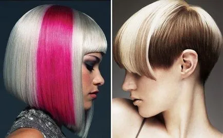 păr Creative colorat în 2017 pe scurt păr mediu și lung (foto)