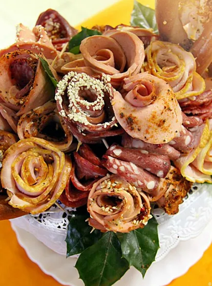 Design-ul frumos de carne și brânzeturi produse în casă