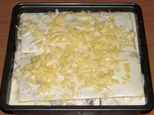 Lasagna cu pui și ciuperci