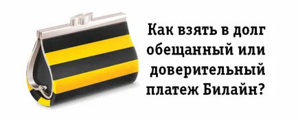 Beeline de plată a promis cum să Beeline plata de încredere