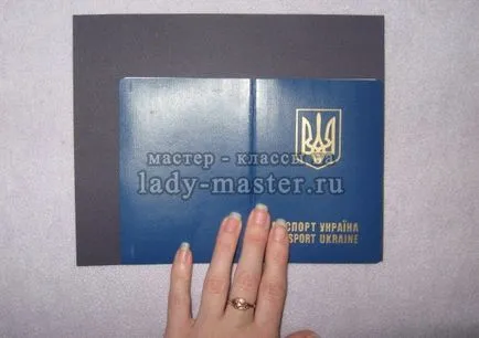 acoperire pașaport în tehnici scrapbooking, de master - clasa cu pas cu pas fotografii
