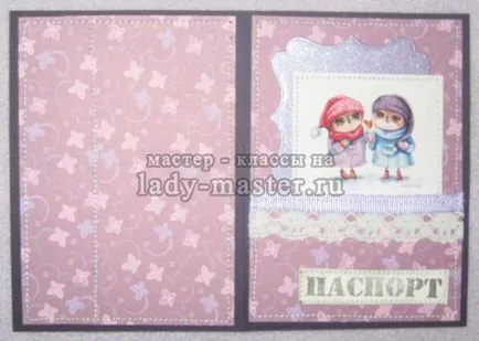 acoperire pașaport în tehnici scrapbooking, de master - clasa cu pas cu pas fotografii