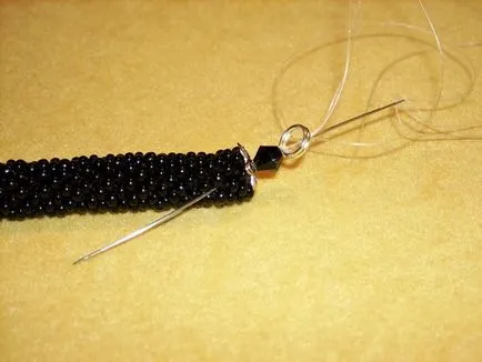 Efectuarea de capete ham cu margele (modul de a decora plait marginea șirag de mărgele) Efectuarea de capete șirag de mărgele falduri