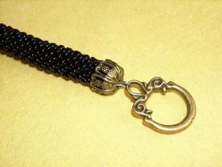 Efectuarea de capete ham cu margele (modul de a decora plait marginea șirag de mărgele) Efectuarea de capete șirag de mărgele falduri