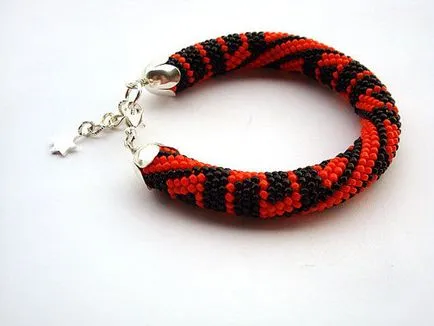 Efectuarea de capete ham cu margele (cum să aranjeze capătul cablului tricotate) Efectuarea de capete șirag de mărgele falduri
