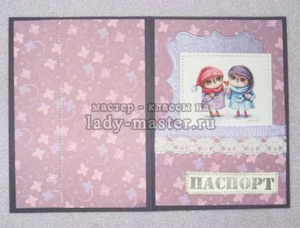 acoperire pașaport în tehnici scrapbooking, de master - clasa cu pas cu pas fotografii