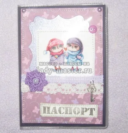 acoperire pașaport în tehnici scrapbooking, de master - clasa cu pas cu pas fotografii