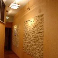 Decorarea pereților de piatră artificială în hol cu ​​o fotografie opțiuni de design