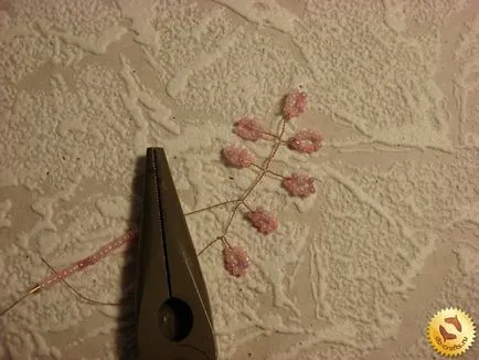 Sakura șirag de mărgele cu mâinile sale, o clasă de master pentru începători, țesut cu pas cu pas fotografii