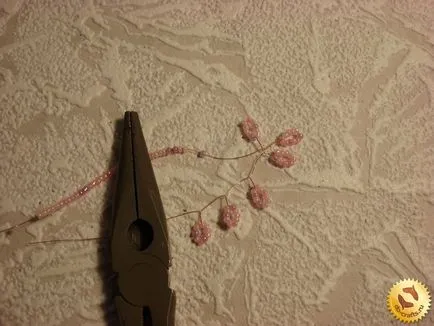 Sakura șirag de mărgele cu mâinile sale, o clasă de master pentru începători, țesut cu pas cu pas fotografii